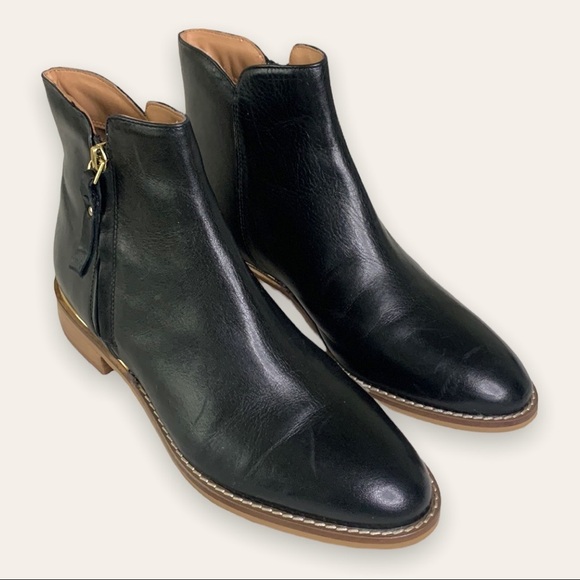 CREVO Ankle Boots Eileen Black Leather Classic Fall Staple, Size 6.5 - Picture 16 of 16